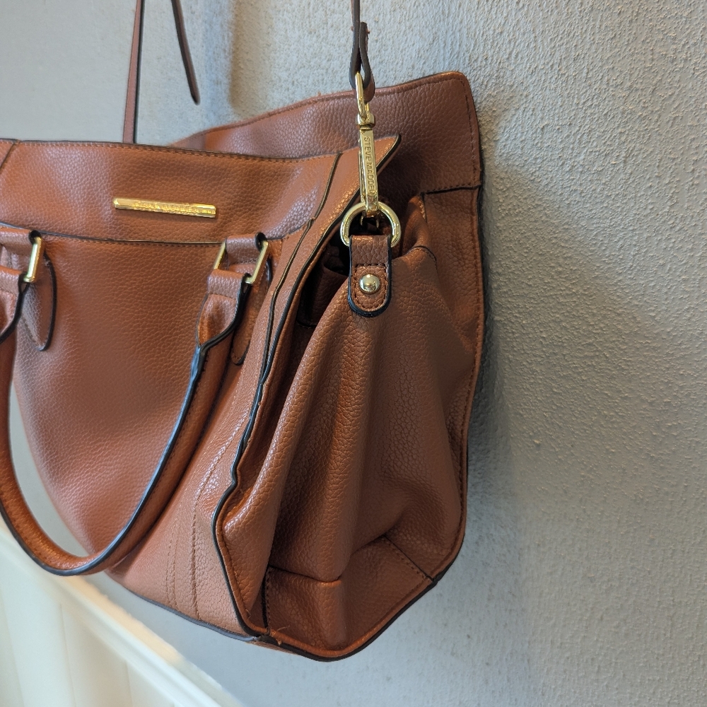 Steve Madden Brown 3 Zip Purse - Picture 3 of 6